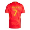 Maillot de Supporter Espagne Alvaro Morata 7 Domicile Euro 2024 Pour Enfant